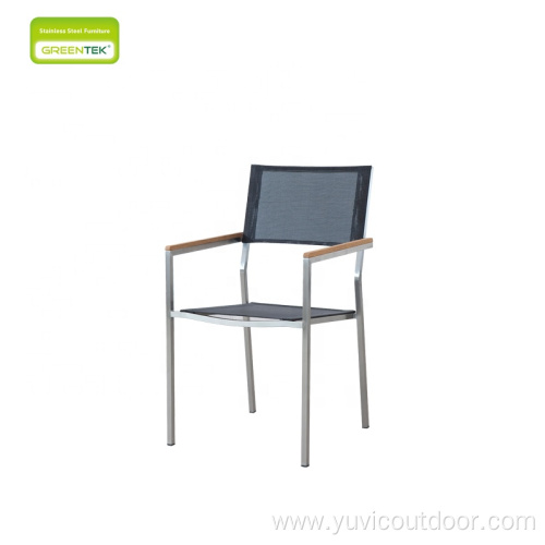 Teslin Teak Armrest outdoor Dining table and Chair